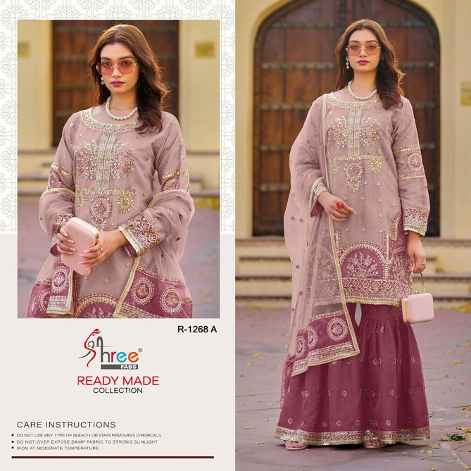 R 1268 By Shree Khat;i Work Organza Pakistani Readymade Suits Wholesalers In Delhi